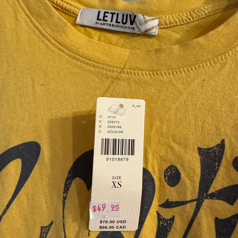 Anthropologie Gold Tank Top